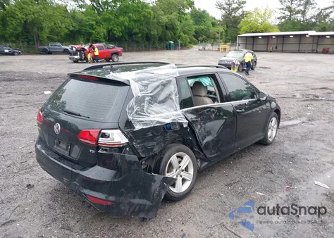 2015 Volkswagen Golf Sportwagen Tdi S 4-Door z USA, uszkodzony, nr VIN 3VWCA7AU1FM519906